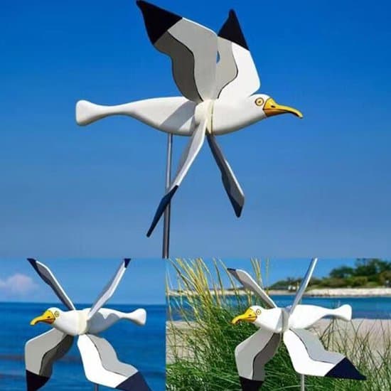 3D Magisk Vindmølle - Metal Vindspinner - Kinetisk Skulptur