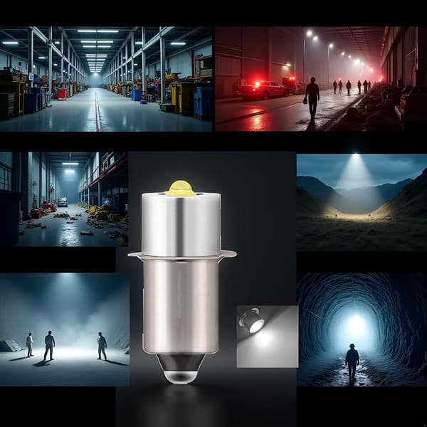 2 st P13.5S LED-uppgraderingslampor för Maglite ficklampor 3-12V - Vit + varmvit