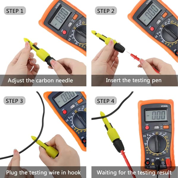 Trådpenetreringsprob, isoleringspenetreringsklämma för multimeter spänningsvoltmeter termometertestning (2-pack)