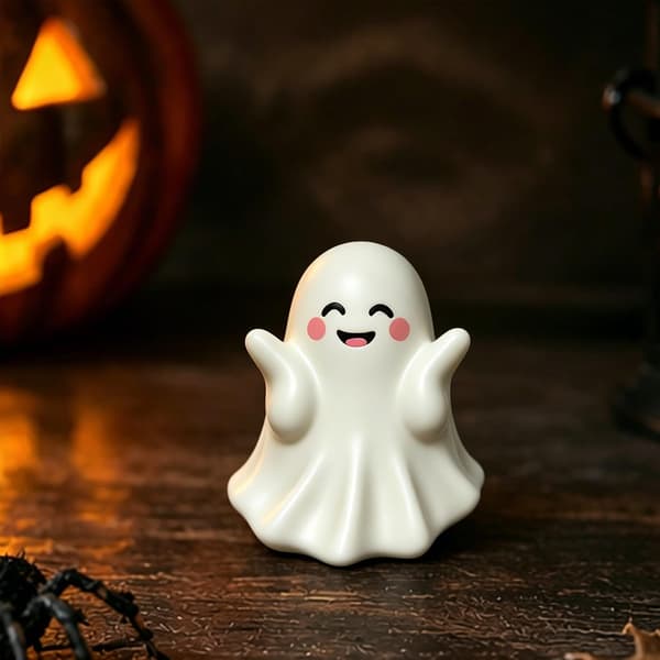Halloween Spökfigur Söta Spökstatyer i Harts 1 st