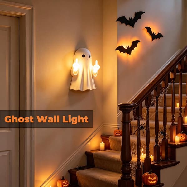 Halloween Vägglampa Långfinger Söt Spöke