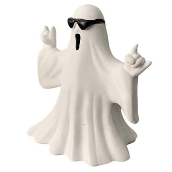 Cute Ghost Middle Finger Halloween Decoration - Funny Gesture Figure Spooky Halloween Decoration B