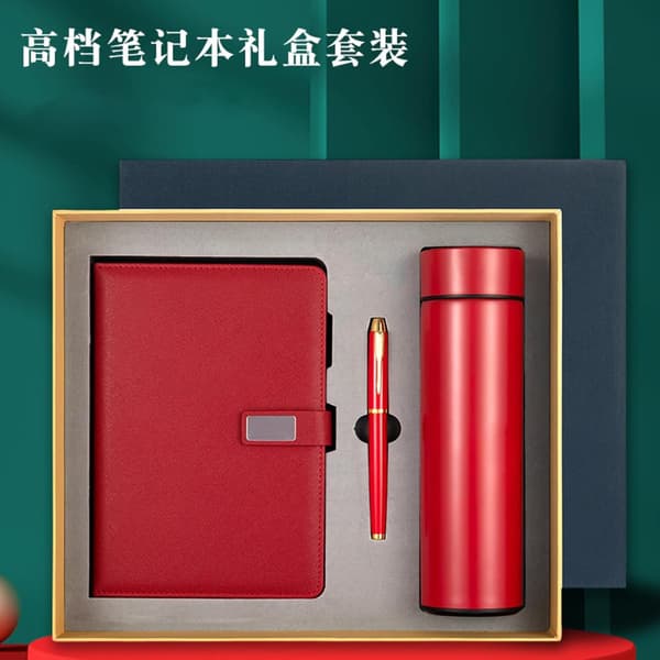 A5 Mødenotesbog High-End Business Kontor Notesbog Gaveæske Sæt-A5 Grøn (Notesbog+Pen+Refill) A5 - Red Business Gift Box