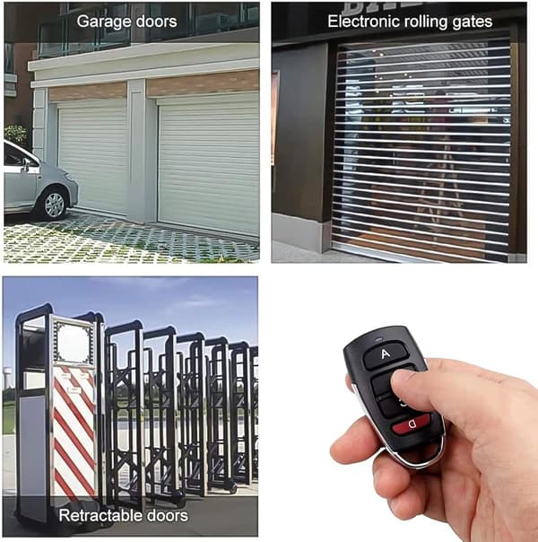 4st Universal Garageportsfjärrkontroll Duplikator Nyckelbricka för Grind