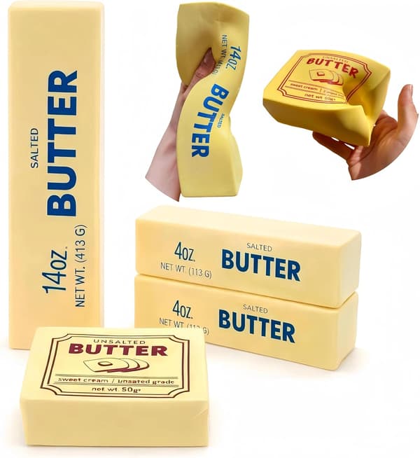 4-pak Jumbo Smør Squishy Sæt: 14oz Kæmpe Langsomt Stigende Sensorisk Fidget Legetøj 4-pak Smørsæt