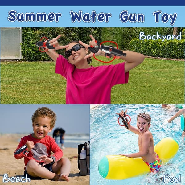 Superhjälte Vattenpistoler med Handske - Sommarvattenleksaker för Barn & Vuxna, Perfekt för Pool- & Strandkul!_hz