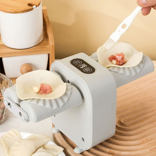 Automatisk Elektrisk Dumpling Maker - Genopladelig, 2 Tilstande, Multi-Tilbehør til Dumplings, Tærter & Kager