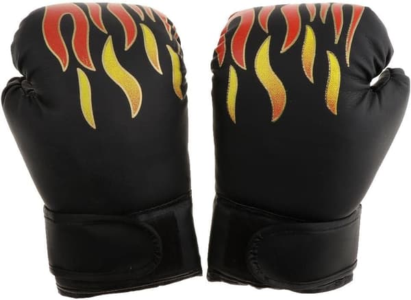 Boksehansker Barn Junior Ungdom Sparring Trening Kickboksing én størrelse Svart Black
