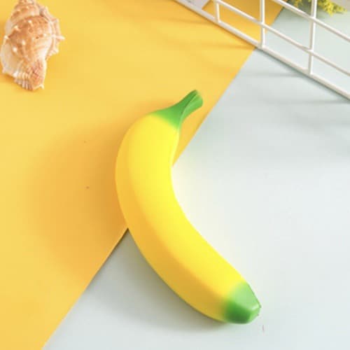 3-pack banan-squishy-leksaker, stresslindrande stretchig bananleksak, sensoriska fidget-leksaker för barn