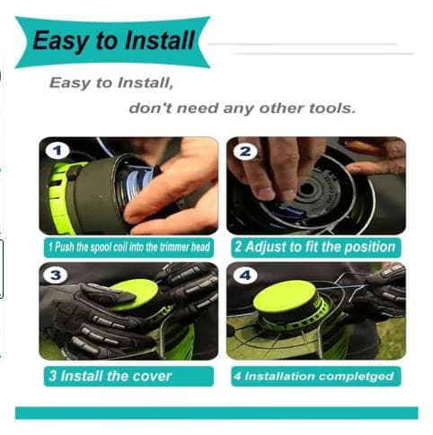 Trådspole til BOSCH UniversalGrassCut Trimmer 18 18-26 18-260 F016800570 med hætte (4 stk.)