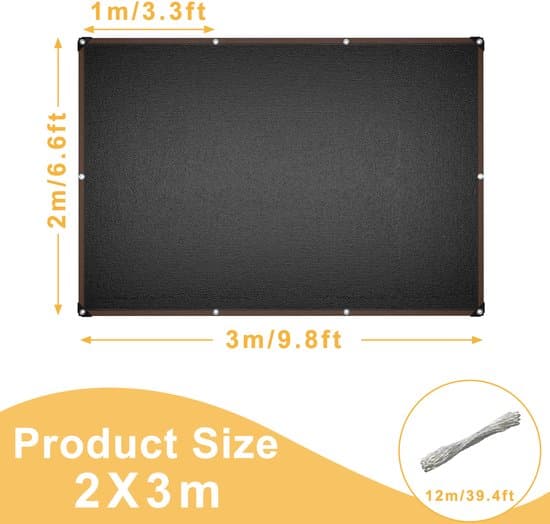 Skyggenet / Solsejl 2x3m