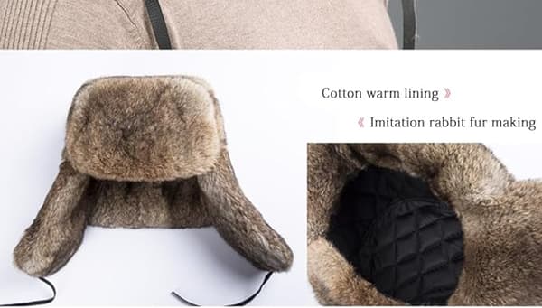 Vinter Trapper Hat med Klapper Faux Pels Vinter Jagthat Russisk Ushanka Hat til Mænd Kvinder