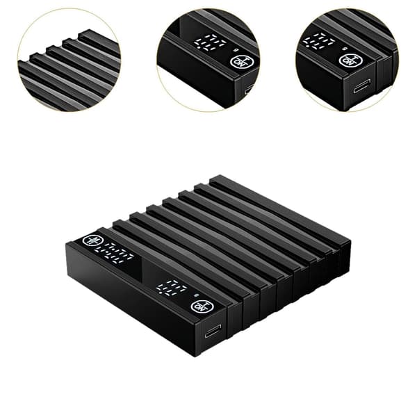 Mini Espresso Vægt med Timer - USB Genopladelig Digital Kaffevægt 8,5x9,5x2cm til Pour Over, Professionel & Kompakt (Sort) black