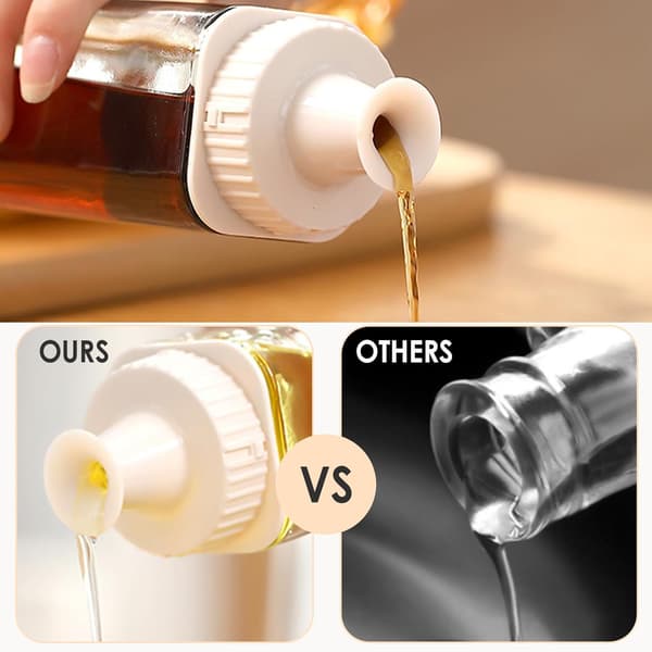 255 ml Oljedispenser i Glas för Kök – Droppfria Olivolja- och Vinägerflaskor för Matlagning och Salladsdressing