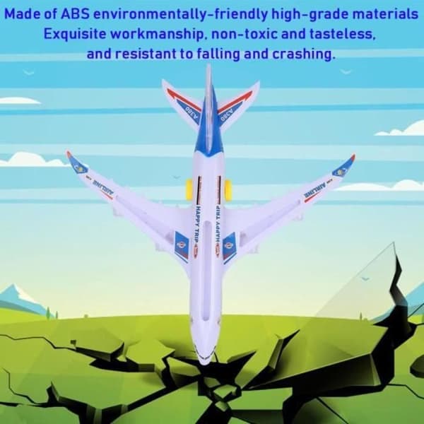 Elektrisk A380 Legetøjsfly med Lyd og Lys – 43 cm – Til Børn