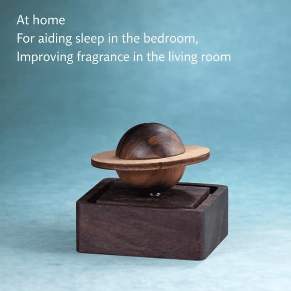 Sort Valnød Planet Aromaterapi Træ, Kreativ Flammesikker Aromaterapi Diffuser, Æterisk Olie Diffuser Ornament til Hjemmet Soveværelse & Bil