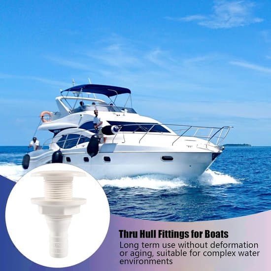Genomföring / Slanganslutning – Golv-/Däckdränering – Yachter, Båtar, Kajaker – Effektiv Vattenavrinning – 19mm / 29mm – Vit