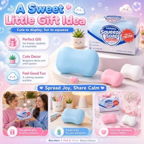 Knapriga tvålklämmisar med pärlfyllning, knapriga tvålklämmisar Soap Blue