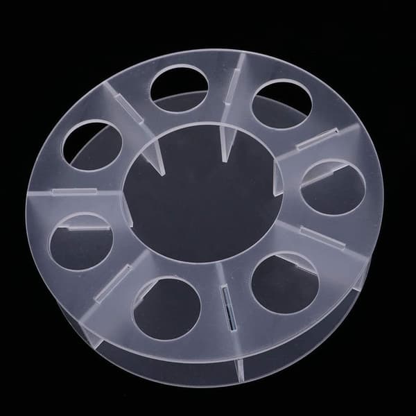 Klar akryl kugleholder display stand base til 7 stk krystalkugler (3,5 cm)