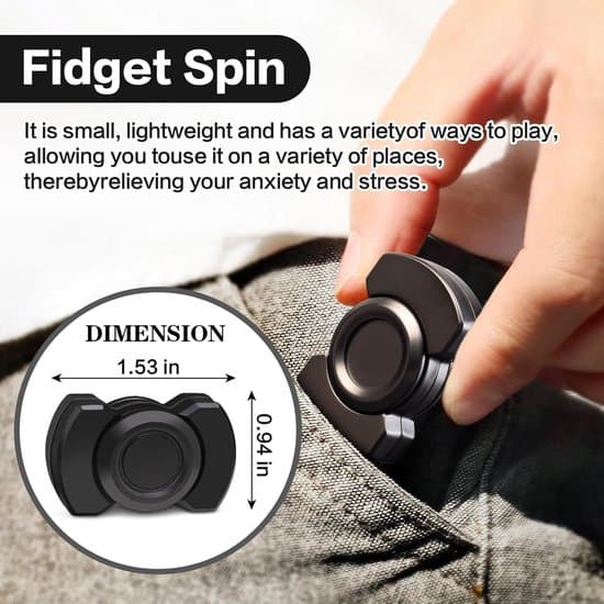 Fidget Spinner 3-i-1 Fidget-leketøy - 2 Stykker - Spinner, Slider og Pusher - Rustfrie Stållagre - Super Stabil Rotasjon - Reduserer Stress