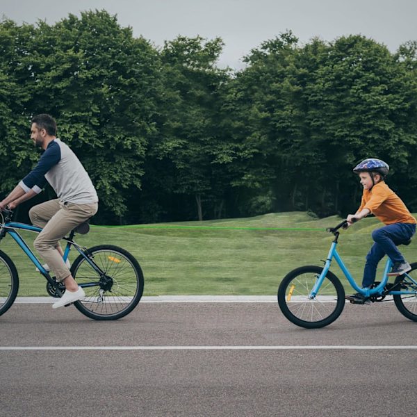 Infällbart cykeldragrep med säkerhetskrok - Justerbart dragssystem för barncyklar för familjecykling