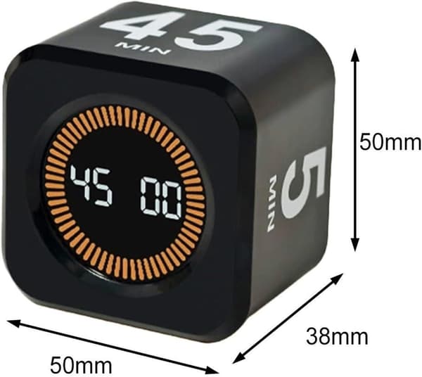 Interaktiv Digital Pomodoro-timer Unik Hexagonal Design för att Förbättra Fokus i Barnaktiviteter White
