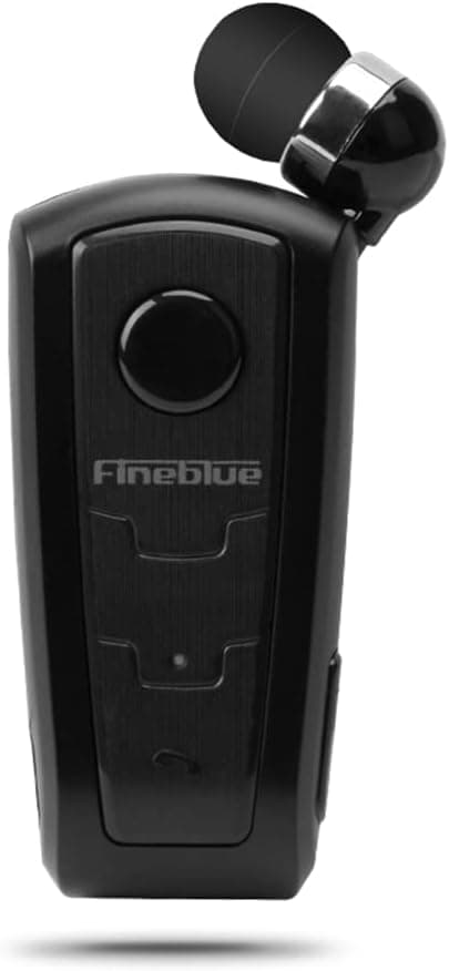 1 st Fineblue F910 Trådlösa Hörlurar Mini Vibrationspåminnelse ABS Bluetooth 4.0 Infällbart Praktiskt Headset för Löpning Svart