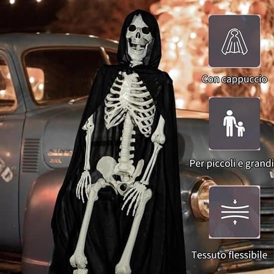 Lang sort hættekappe, unisex, Halloween-stil, lang sort Halloween-kappe, cosplay-kappe.