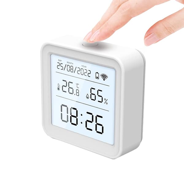 Termometer - Hygrometer - Indendørs WiFi Termometer-Hygrometer - Smart Temperatur- og Fugtighedsmåler med App-meddelelser - Baggrundsbelyst Display