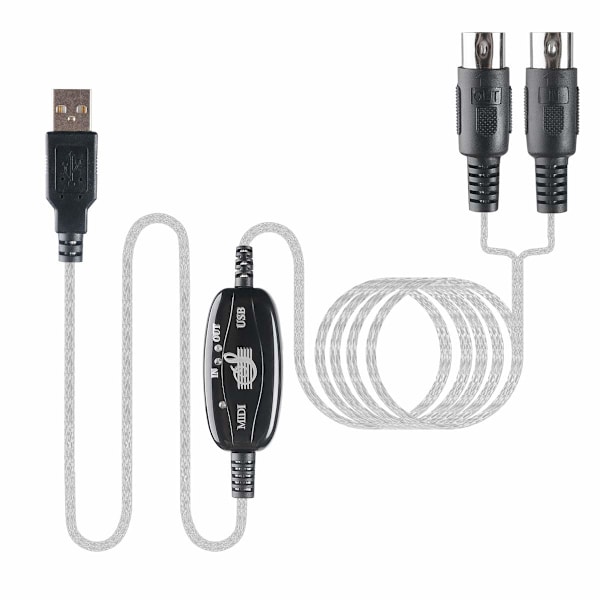 USB til MIDI Kabel Konverter 2-i-1 PC til Synthesizer Musikstudie Keyboard Interface Kabel Stik Controller Adapter Kabel 16 Kanaler