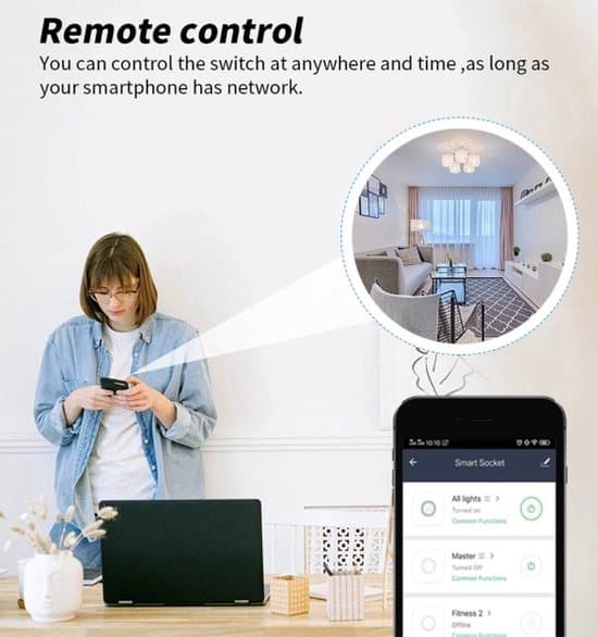 3-pakning Smartplugg 16A – WiFi Smartplugger med Energimåler – Kompatibel med Google Home og Alexa – iOS og Android