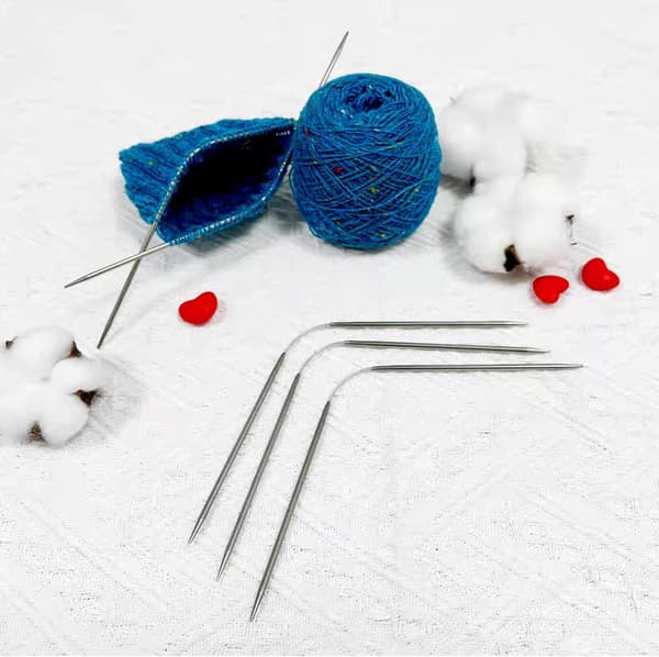 3 stk. Rundpinde Fleksible Rundpinde i Rustfrit Stål DIY Strikketilbehør 3,5 mm