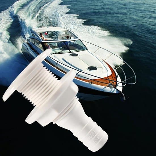 Genomföring / Slanganslutning – Golv-/Däckdränering – Yachter, Båtar, Kajaker – Effektiv Vattenavrinning – 19mm / 29mm – Vit
