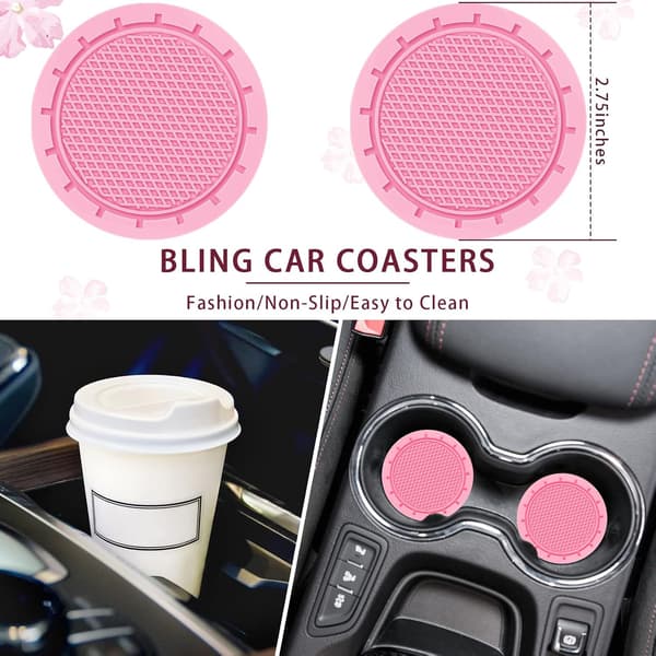Set med 10 rattöverdrag - Rosa - Diameter 36,8-39,4 cm - Universal - Luftventilklämmor ingår