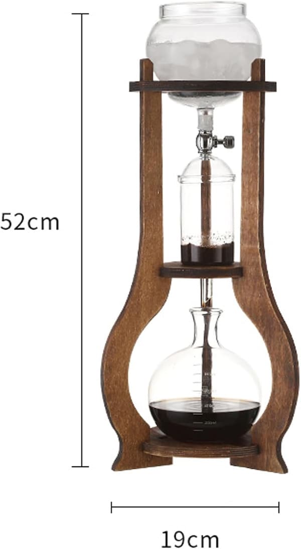 Cold Drip Coffee Tower - 800 ml Borosilikatglasbrygger med justerbar drypper & langsom ekstraktion for blød Cold Brew