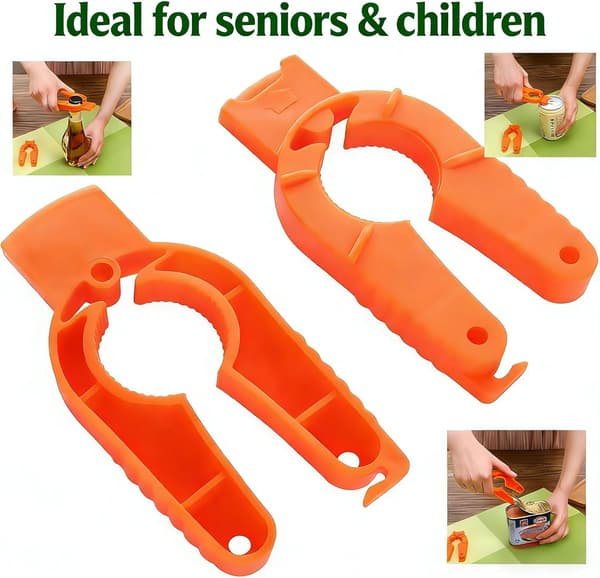 2 STK Boks- og flaskeåpner, Multifunksjonell åpner for svake hender Barn Eldre Eldre Leddgiktpasienter Boks Flaske Klem Lokk og Plastgrep