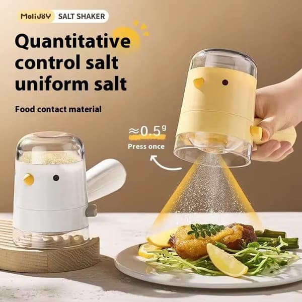 2 st Multifunktionell Saltkontroll- och Kryddflaska, Salt- och Pepparströare Exakt Kvantitativ Trycktyp, Rationskrydddispenser