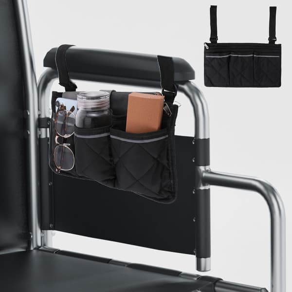 2 stk rullestolveske Rullestoloppbevaringsveske Universal Vanntett Armlene Rullestol Sideveske Rullestol, Barnestol, Elektrisk stol
