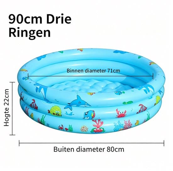 Pooler - Uppblåsbara pooler - Ovanmarkspooler - Ovanmarkspool - Ovanmarkspoolset - 80×22cm - Litet babybad & bollhav för inomhusbruk