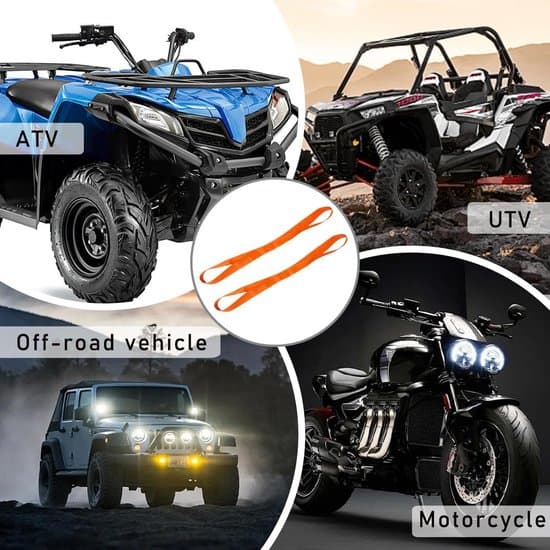 8-dele sæt – Surringsstropper – Dobbeltringstropper – Til motorcykler, ATV'er, UTV'er, cykler – Orange