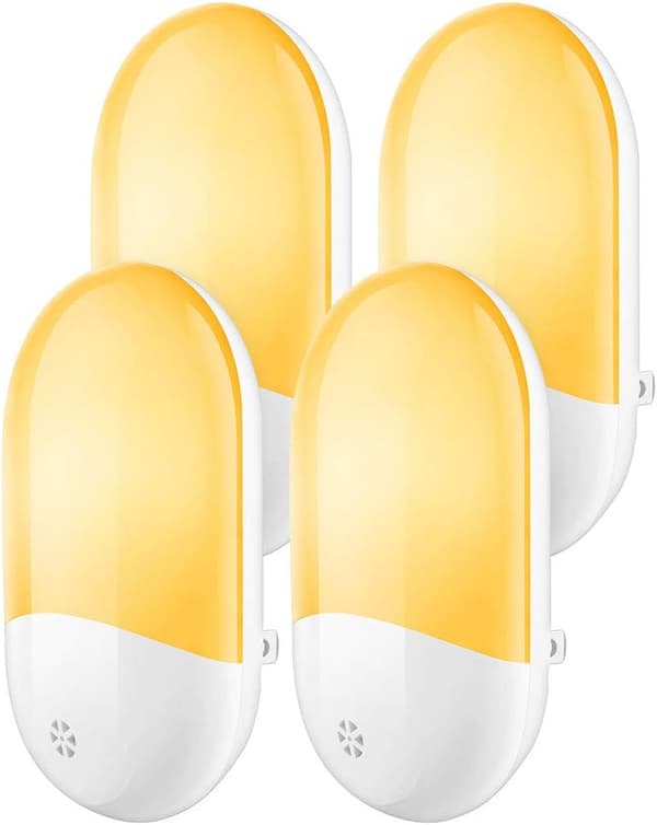 Nattlampor 4-pack - Plug-in vägglampor med skymningssensor för enkel användning SH2