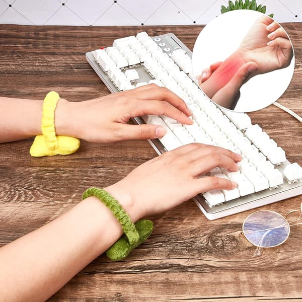 10 st bärbara mus handledsstöd - Elegant rosettformat ergonomiskt handledsstöd - Plysch, PP-bomull för hårband för att dekorera ditt hår