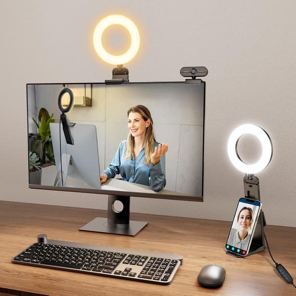 Multifunktionel bordlampe til fyldlys, gourmetfotografering, foldbar videokonferencelampe