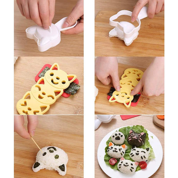 Risbollformset Katt Söt Risbollform DIY Sushi Bento Nori Kök Risform