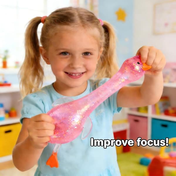 Squishy Glitter Ænder Dyr Stressbolde Stressaflastende Sanselegetøj Påskekurvfyld