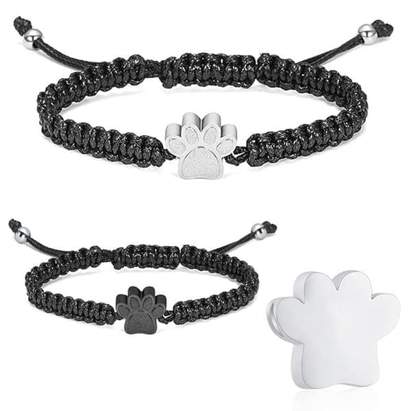 Öppningsbart husdjursminnesmärke i titan, hårurna, askurna, armband A5