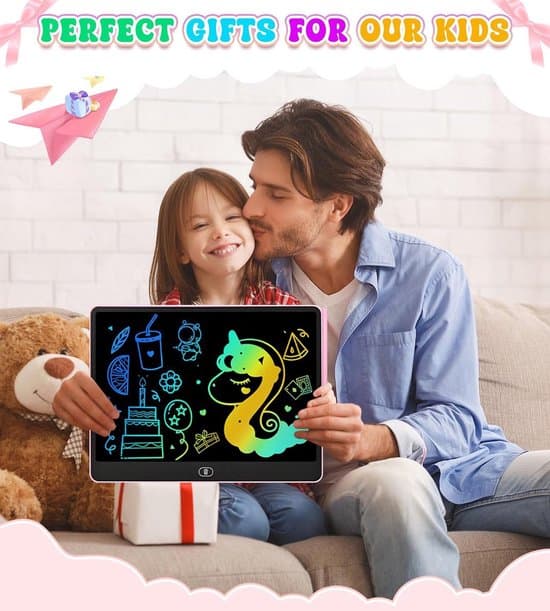 Lasten piirustuspöytä - Piirustustabletti - 16 tuuman värikäs piirustustabletti - Luova kirjoitustaulu - LCD-tablettitoiminnolla - Graffititaulu piirustuspöytä