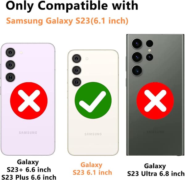 Samsung Galaxy S23 cover med en metalring - Sort