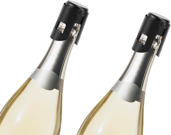 Champagne Propper Sæt med 3 - Rustfrit Stål og Silikone - Genanvendelige Flaskepropper til Mousserende Vin, Cava og Prosecco