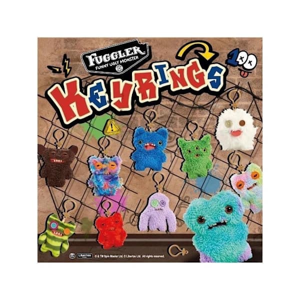 ZURU Fuggler Plush Keychain Doubtful Monster Funny Ugly Monster Plush Doll